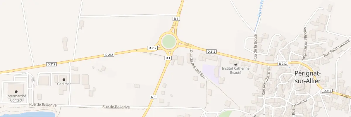 Plan du 1 Rte Mirefleurs à Pérignat-sur-Allier