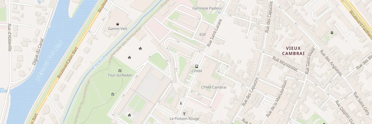Plan du 9 Rue Saint Lazare à Cambrai