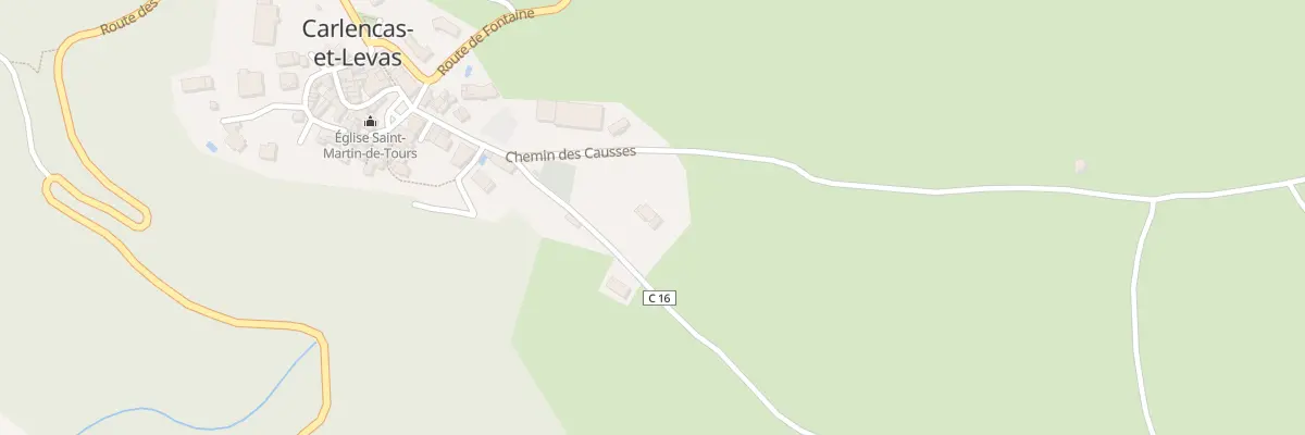 Plan du 5035F Le Chemin de Clermont à Carlencas-et-Levas