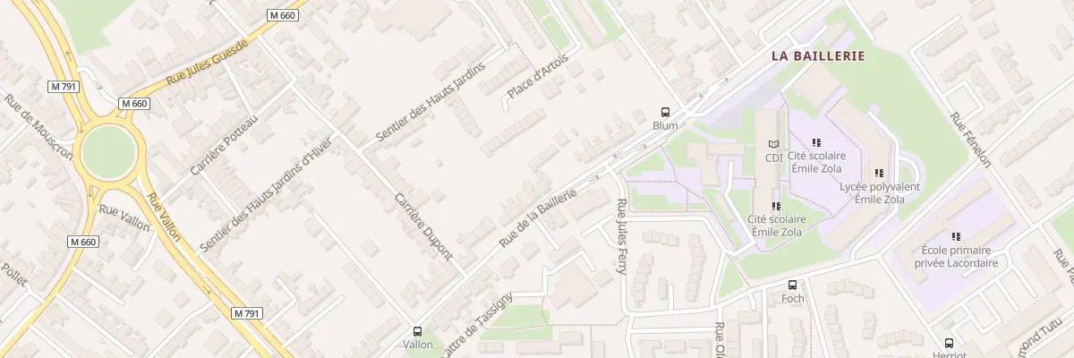 Plan du 65 Rue de la Baillerie à Wattrelos