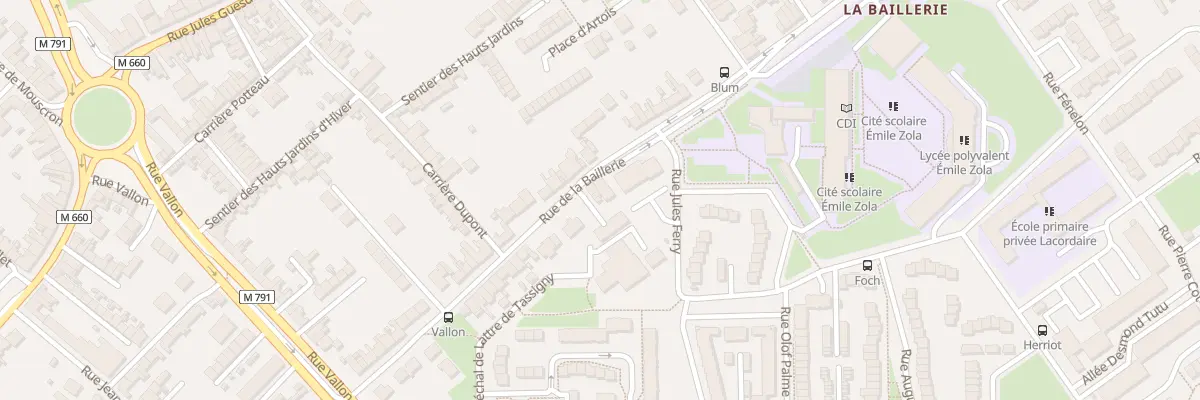 Plan du 80 Rue de la Baillerie à Wattrelos