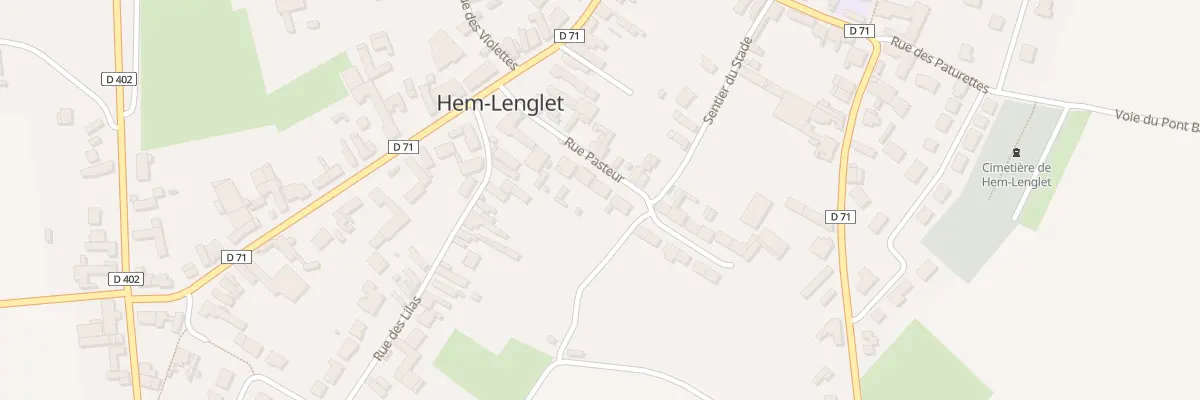 Plan du 8 Rue Pasteur à Hem-Lenglet