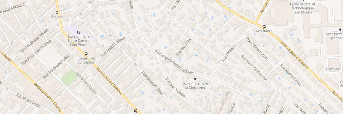 Plan du 5 Rue Jacques Fereol Mazas à Béziers
