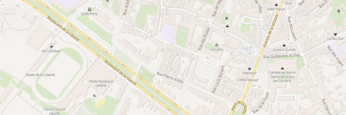 Plan du 8 Rue aux Nattes à Cambrai