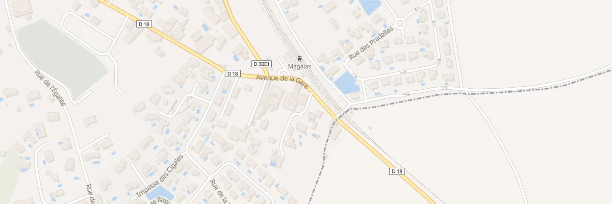 Plan du 816 Av de la Gare à Magalas