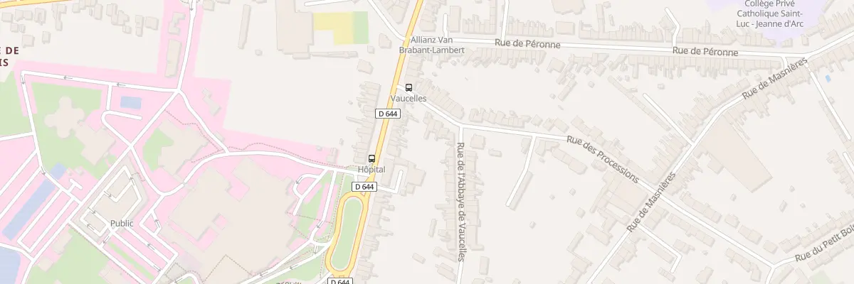 Plan du 2 Rue Abbaye de Vaucelles à Cambrai