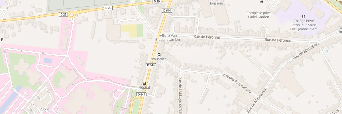 Plan du 7 Rue Abbaye de Vaucelles à Cambrai