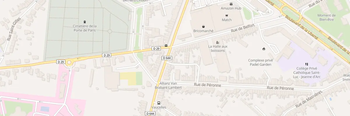 Plan du 287 Av de Paris à Cambrai