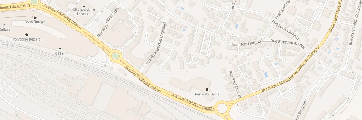 Plan du 12 Rue Charles Nungesser à Béziers