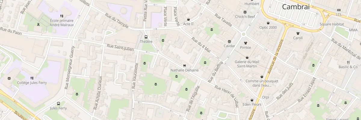 Plan du 8 Rue des Chanoines à Cambrai