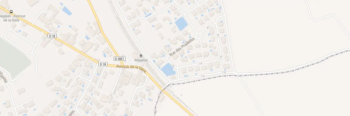Plan du 25 Rue des Pradelles à Magalas