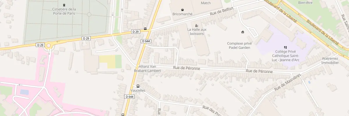 Plan du 96B Rue de Péronne à Cambrai