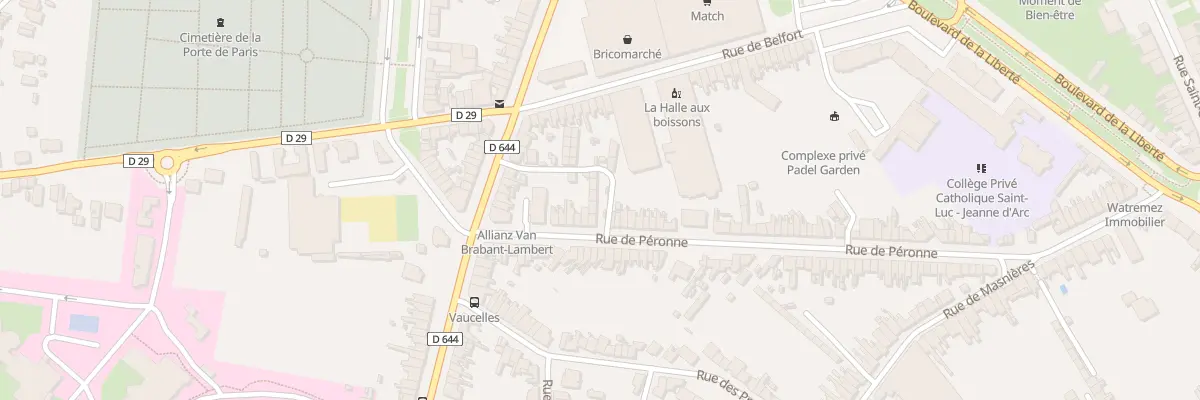 Plan du 96C Rue de Péronne à Cambrai