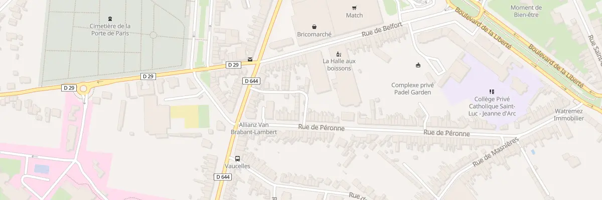 Plan du 96D Rue de Péronne à Cambrai