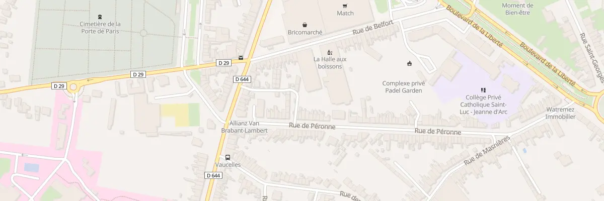 Plan du 92 Rue de Péronne à Cambrai