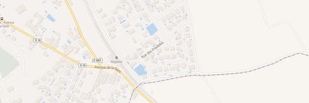 Plan du 23 Rue des Pradelles à Magalas