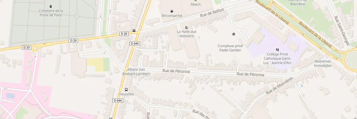 Plan du 84 Rue de Péronne à Cambrai
