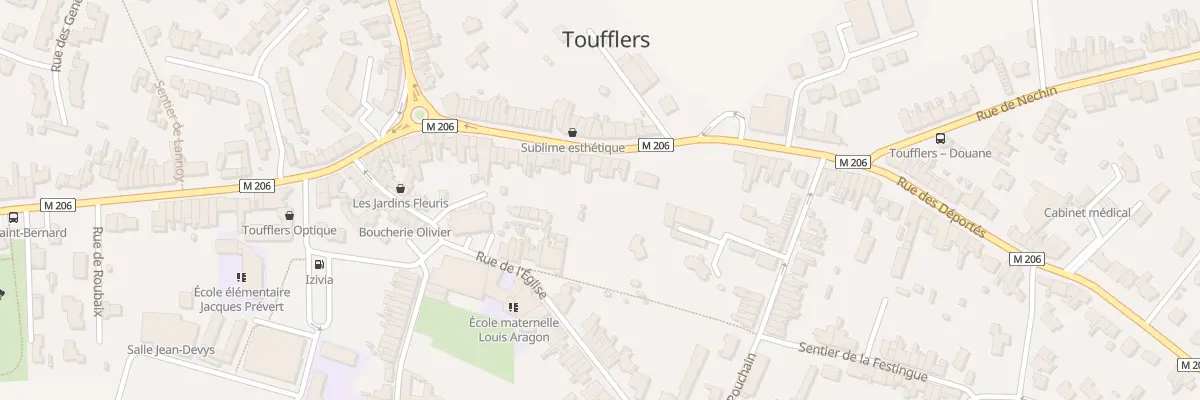 Plan du 28 Rue des Déportés à Toufflers