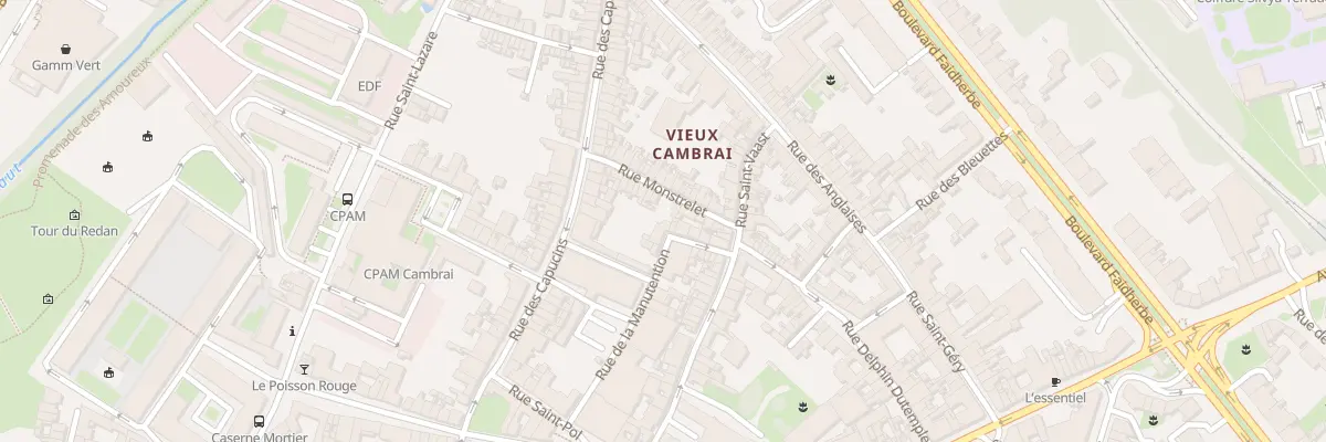 Plan du 5 Rue de la Manutention à Cambrai