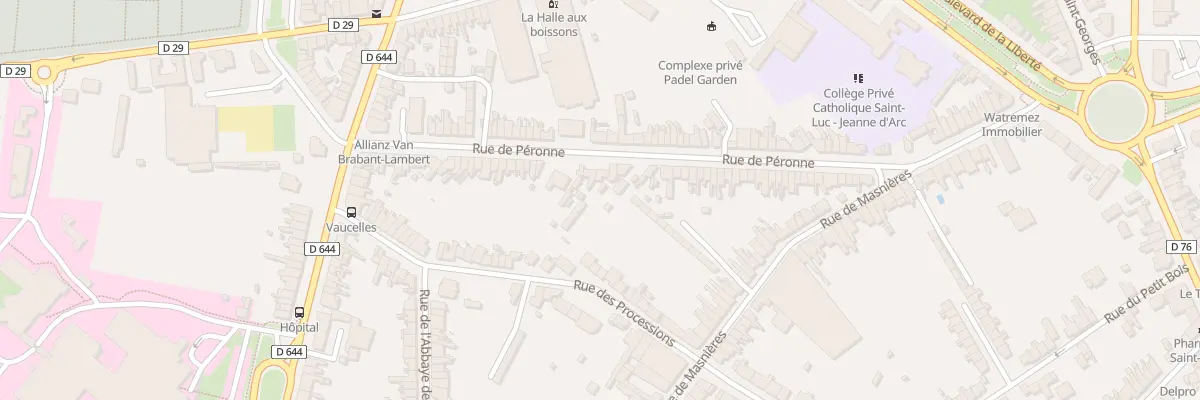 Plan du 75 Rue de Péronne à Cambrai
