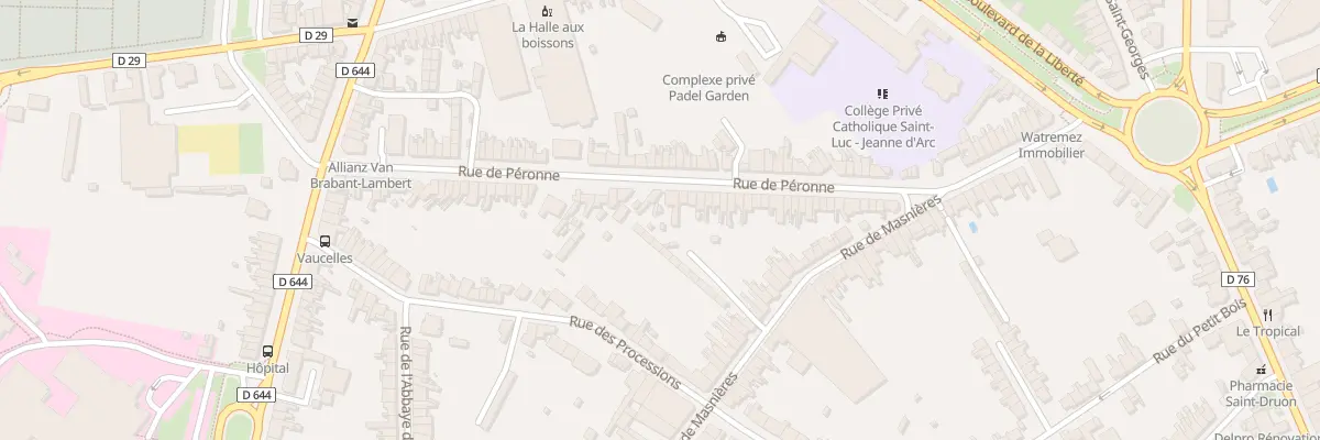 Plan du 67T Rue de Péronne à Cambrai