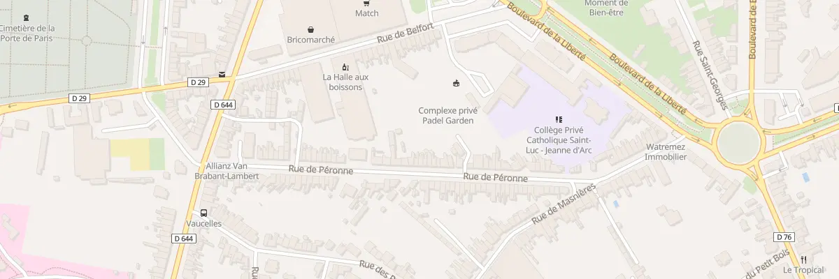 Plan du 64 Rue de Péronne à Cambrai