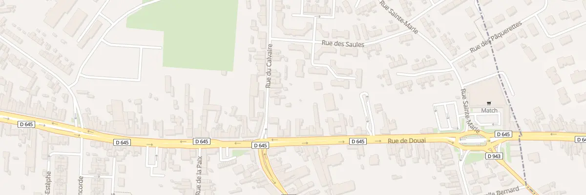 Plan du 10 Rue du Calvaire à Auberchicourt