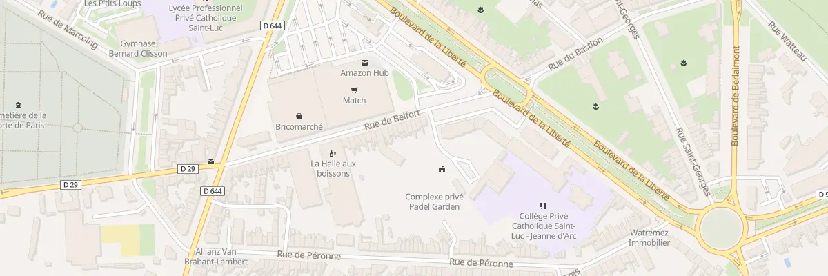 Plan du 27 Rue de Belfort à Cambrai
