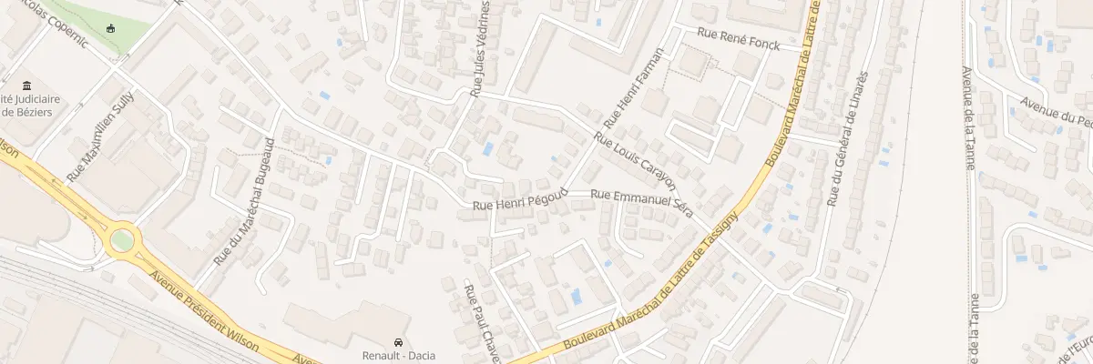Plan du 13 Rue Henry Pegoud à Béziers