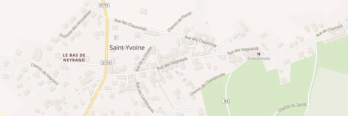 Plan du 9021 Rue des Veignauds à Saint-Yvoine