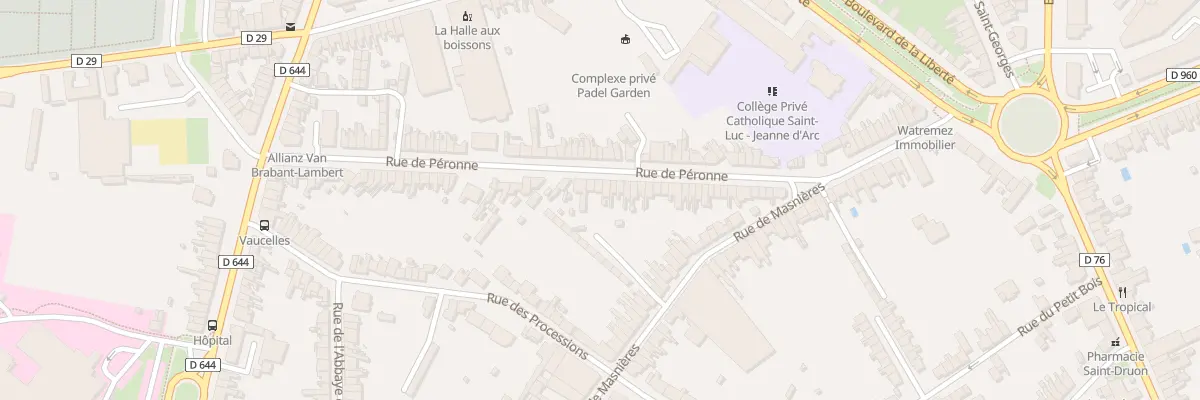 Plan du 63 Rue de Péronne à Cambrai