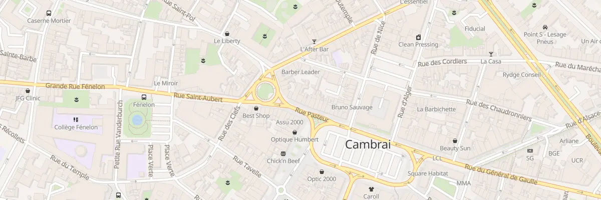 Plan du 6 Rue Pasteur à Cambrai