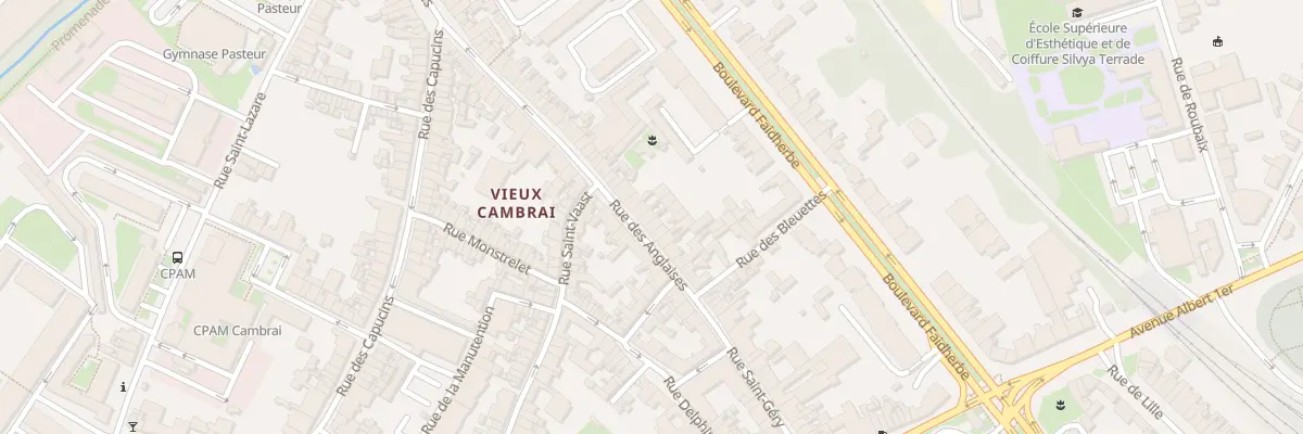 Plan du 12 Rue des Anglaises à Cambrai