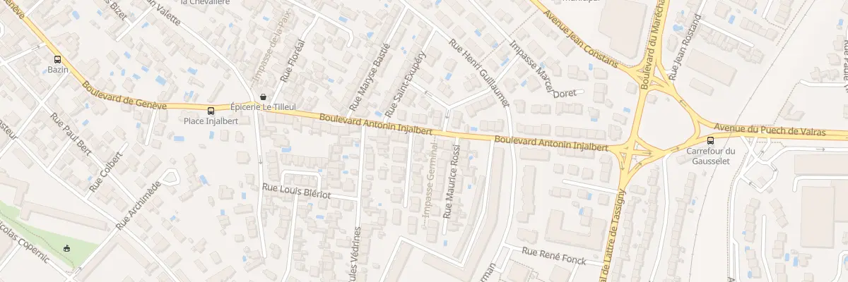 Plan du 26 Bd Antonin Injalbert à Béziers