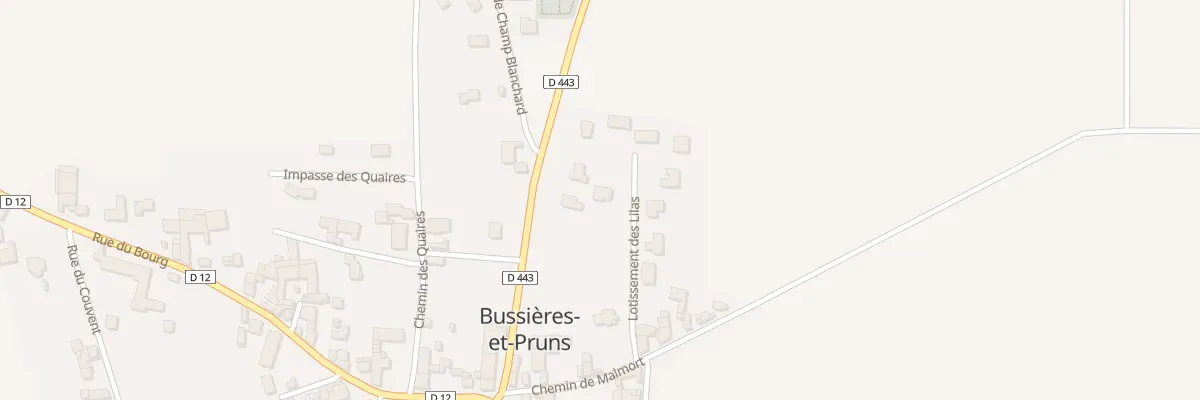 Plan du 4 Rte de Pruns à Bussières-et-Pruns