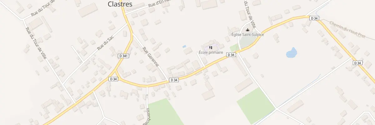 Plan du 34 Rue de Montescourt à Clastres