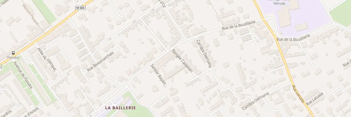 Plan du 222 Rue de la Baillerie à Wattrelos