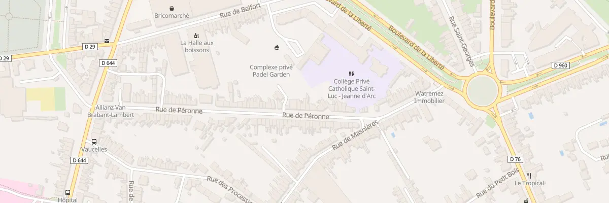 Plan du 44 Rue de Péronne à Cambrai