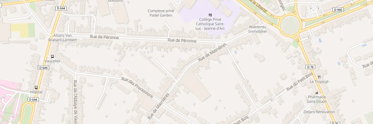 Plan du 12 Rue de Masnières à Cambrai