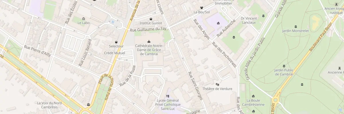 Plan du 10 Rue Saint-georges à Cambrai