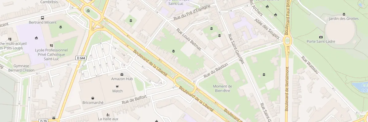 Plan du 20 Bd de la Liberté à Cambrai