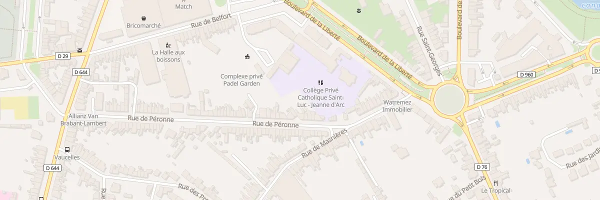 Plan du 28 Rue de Péronne à Cambrai