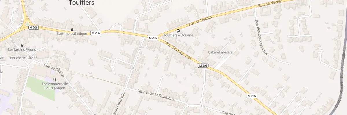 Plan du 92 Rue des Déportés à Toufflers
