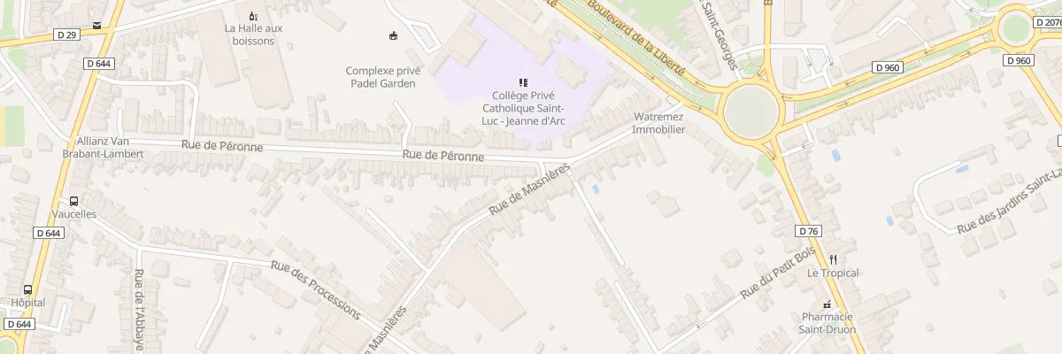 Plan du 21 Rue de Péronne à Cambrai