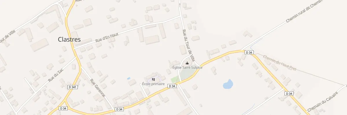 Plan du 2 Pl de l’Eglise à Clastres