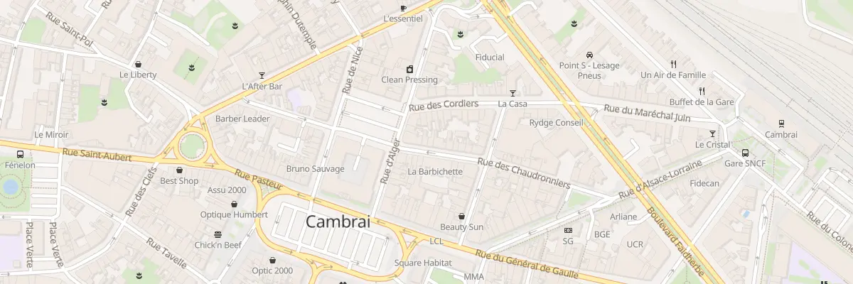 Plan du 5 Rue des Chaudronniers à Cambrai