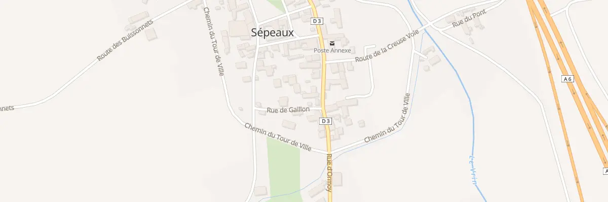 Plan du 7 Gr Grande Rue à Sépeaux-Saint Romain