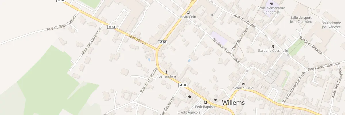 Plan du 30 Rue Jean-Baptiste Lebas à Willems