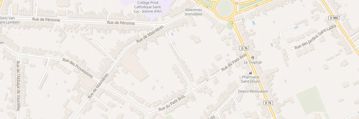 Plan du 17E Rue de Péronne à Cambrai