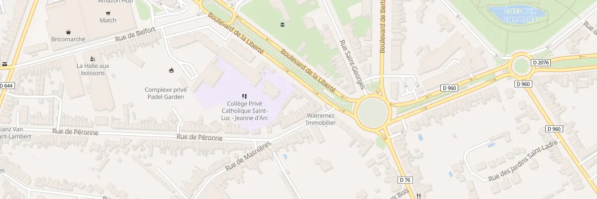 Plan du 21 Bd de la Liberté à Cambrai